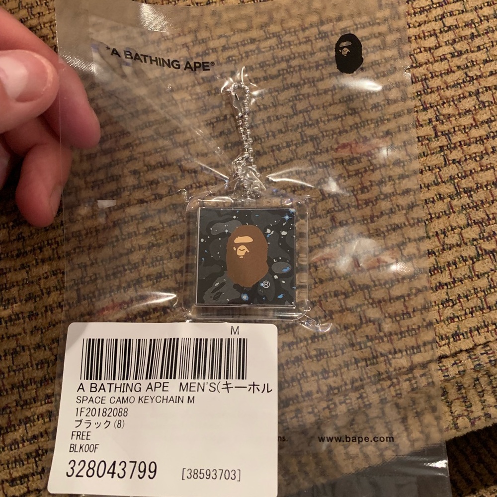 A bathing ape bape space keychain